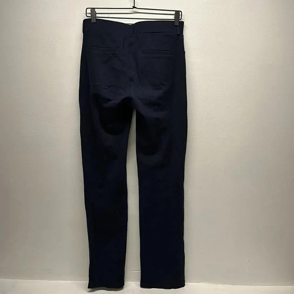 Betabrand Dress Pant Yoga Pants Straight Leg 7 Pocket Elastic Waist Navy Medium - Picture 5 of 10